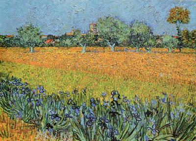 Vincent Van Gogh View of Arles With Iris Spain oil painting art